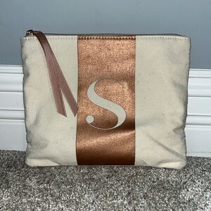S Initial Travel/Beauty Bag